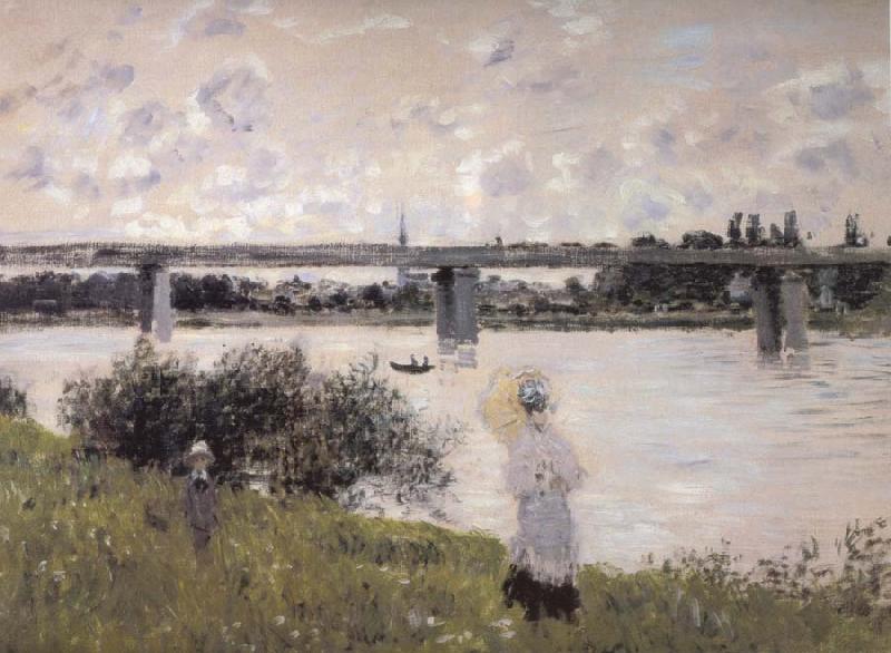 Claude Monet Byt the Bridge at Argenteuil oil painting picture